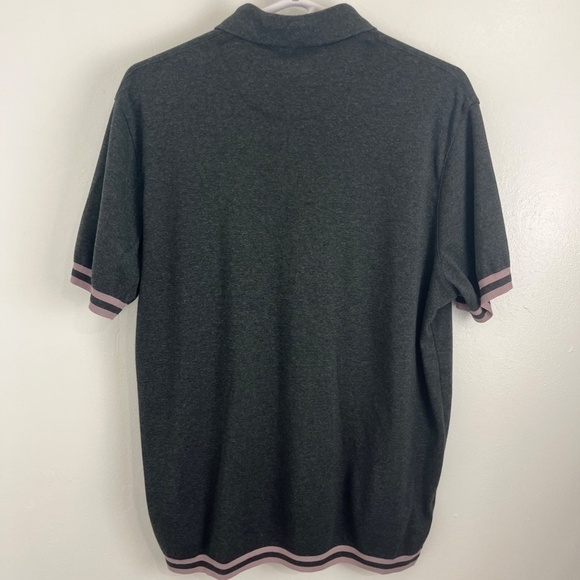 Ted Baker London Grey Polo Shirt w/ Pink Strip Trim - Picture 11 of 11